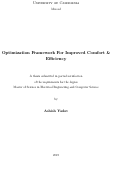 Cover page: Optimization Framework For Improved Comfort &amp; Efficiency
