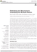 Cover page: Rethinking the Mechanisms Underlying the McGurk Illusion.