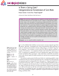 Cover page: Is There a Caring Class? Intergenerational Transmission of Care Work