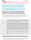 Cover page: Endovascular ablation of the right greater splanchnic nerve in heart failure with preserved ejection fraction: early results of the REBALANCE‐HF trial roll‐in cohort