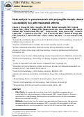 Cover page: Meta‐analysis of genetic polymorphisms in granulomatosis with polyangiitis (Wegener's) reveals shared susceptibility loci with rheumatoid arthritis