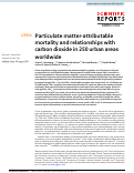 Cover page: Particulate matter-attributable mortality and relationships with carbon dioxide in 250 urban areas worldwide