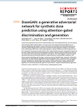 Cover page: DoseGAN: a generative adversarial network for synthetic dose prediction using attention-gated discrimination and generation