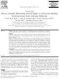 Cover page: Effects of Family Functioning and Self-Image on Adolescent Smoking Initiation among Asian-American Subgroups