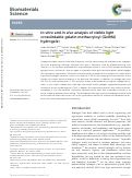 Cover page: In vitro and in vivo analysis of visible light crosslinkable gelatin methacryloyl (GelMA) hydrogels