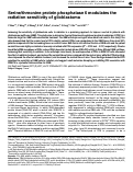 Cover page: Serine/threonine protein phosphatase 6 modulates the radiation sensitivity of glioblastoma