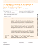 Cover page: The Application of Dental Fluoride Varnish in Children: A Low Cost, High-Value Implementation Aided by Passive Clinical Decision Support