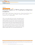 Cover page: Structural insights on TRPV5 gating by endogenous modulators