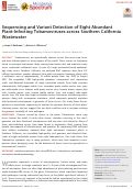 Cover page: Sequencing and Variant Detection of Eight Abundant Plant-Infecting Tobamoviruses across Southern California Wastewater