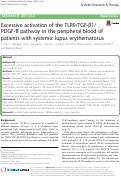 Cover page: Excessive activation of the TLR9/TGF-β1/PDGF-B pathway in the peripheral blood of patients with systemic lupus erythematosus