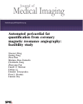 Cover page: Automated pericardial fat quantification from coronary magnetic resonance angiography: feasibility study