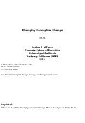 Cover page: Changing Conceptual Change