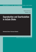 Cover page of Coproduction and Coarticulation in IsiZulu Clicks