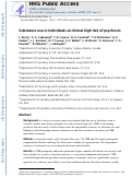 Cover page: Substance use in individuals at clinical high risk of psychosis