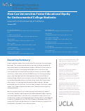 Cover page: How Can Universities Foster Educational Equityfor Undocumented College Students:Lessons from the University of California