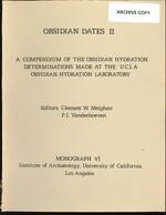 Cover page: Obsidian Dates II: A Compendium of the Obsidian Hydration Determinations Made ast the UCLA Obsidian Hydration Laboratory