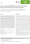 Cover page: Non-canonical ATM/MRN activities temporally define the senescence secretory program.