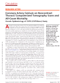 Cover page: Coronary Artery Calcium on Noncontrast Thoracic Computerized Tomography Scans and All-Cause Mortality