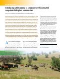 Cover page: Introducing cattle grazing to a noxious weed-dominated rangeland shifts plant communities