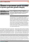 Cover page: Amniotes co-opt intrinsic genetic instability to protect germ-line genome integrity