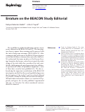 Cover page: Erratum on the BEACON Study Editorial