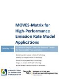 Cover page: MOVES-Matrix for High-Performance Emission Rate Model Applications