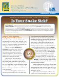 Cover page: Youth Development through Veterinary Science, 11: Is Your Snake Sick?