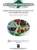 Cover page: Whither California Agriculture: Up, Down, or Out? Some Thoughts about the Future