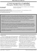 Cover page: A Needs Assessment for a Longitudinal Emergency Medicine Intern Curriculum