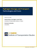 Cover page of Hydrogen Storage and Transport: Technologies and Costs
