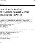 Cover page: Comparison of an Online-Only Parkinson’s Disease Research Cohort to Cohorts Assessed In Person