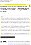 Cover page: Comparison of eating disorders symptoms and body image between individual and team sport adolescent athletes during the COVID-19 pandemic