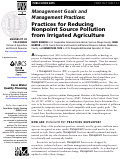 Cover page: Practices for Reducing Nonpoint Source Pollution from Irrigated Agriculture