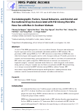 Cover page: Sociodemographic Factors, Sexual Behaviors, and Alcohol and Recreational Drug Use Associated with HIV Among Men Who Have Sex with Men in Southern Vietnam