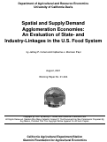 Cover page: Spatial and Supply/Demand Agglomeration Economies: An Evaluation of State- and Industry-Linkages in the U.S. Food System