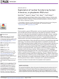 Cover page: Exploitation of nuclear functions by human rhinovirus, a cytoplasmic RNA virus.