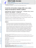 Cover page: Escherichiacoli translation strategies differ across carbon, nitrogen and phosphorus limitation conditions