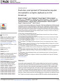 Cover page: Evolution and spread of Venezuelan equine encephalitis complex alphavirus in the Americas
