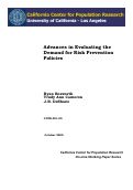 Cover page: Advances in Evaluating the Demand for Public Risk Prevention Policies