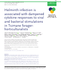 Cover page: Helminth infection is associated with dampened cytokine responses to viral and bacterial stimulations in Tsimane hunter-horticulturalists