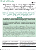 Cover page: Randomized Phase 2 Trial of Pharmacodynamic Separation of Pemetrexed and Intercalated Erlotinib Versus Pemetrexed Alone for Advanced Nonsquamous, Non–small-cell Lung Cancer