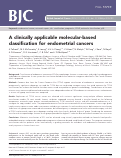 Cover page: A clinically applicable molecular-based classification for endometrial cancers