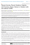 Cover page: Physical Activity, Muscle Oxidative Capacity, and Coronary Artery Calcium in Smokers with and without COPD