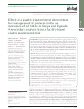 Cover page: Effect of a quality improvement intervention for management of preterm births on outcomes of all births in Kenya and Uganda: A secondary analysis from a facility-based cluster randomized trial