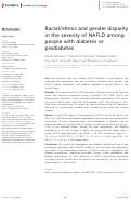 Cover page: Racial/ethnic and gender disparity in the severity of NAFLD among people with diabetes or prediabetes