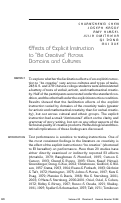 Cover page: Effects of the explicit instruction to “be creative” across creativity tasks and culture