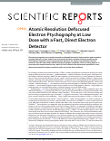 Cover page: Atomic Resolution Defocused Electron Ptychography at Low Dose with a Fast, Direct Electron Detector