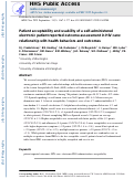 Cover page: Patient acceptability and usability of a self-administered electronic patient-reported outcome assessment in HIV care: relationship with health behaviors and outcomes