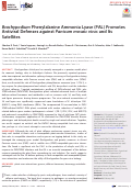 Cover page: Brachypodium Phenylalanine Ammonia Lyase (PAL) Promotes Antiviral Defenses against Panicum mosaic virus and Its Satellites