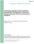 Cover page: Confronting Regulatory Cost and Quality Expectations: An Exploration of Technical Change in Minimum Efficiency Performance Standards: